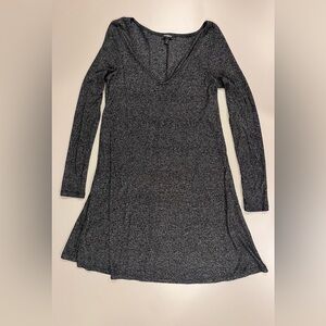 Express Gray Long Sleeve Dress